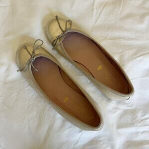 Pretty Ballerinas Gold Rosario in Soft Metallic Leather Ballet Flat